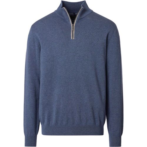 Pull Pull-over Demi-Zip Solid Bleu - Casamoda - Modalova