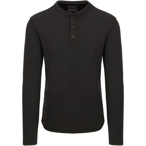 Sweatshirts Pull Henley Waffle Washed Anthracite - Superdry - Modalova