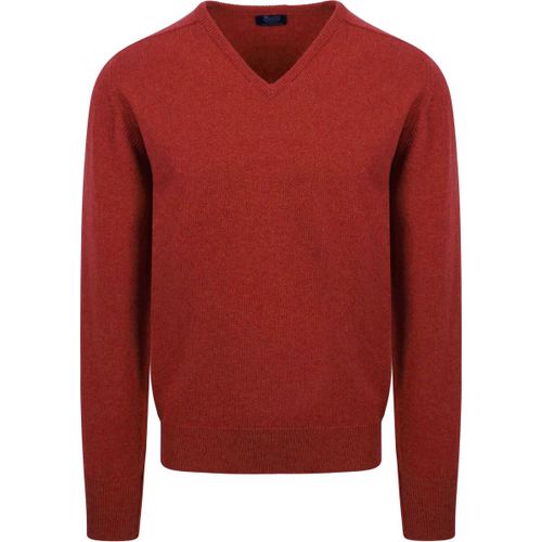 Pull Pull Laine d'Agneau Col-V Dobonnet - William Lockie - Modalova