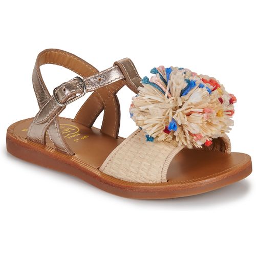 Sandales plates PLAGETTE POMPOM - Pom d'Api - Modalova