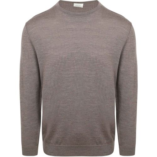 Pull Pull-over Laine Merinos Taupe - Profuomo - Modalova