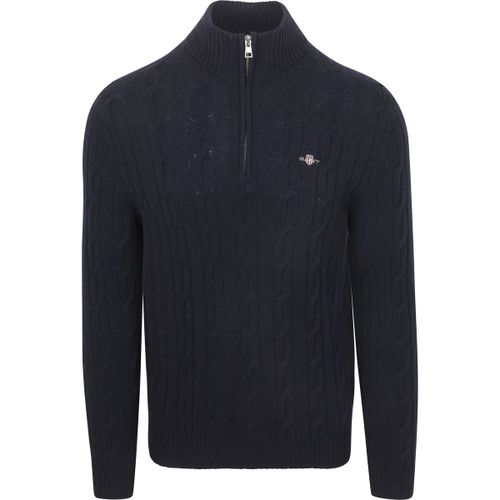 Pull Halfzip Laine D'Agneau Sweater Cable Marine - Gant - Modalova