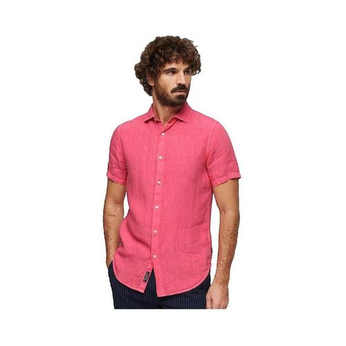 Chemise Chemise Studios en lin ajustée rose - Superdry - Modalova