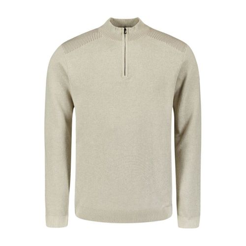 Pull Pull Demi-Zip Texture Blanc Cassé - No Excess - Modalova
