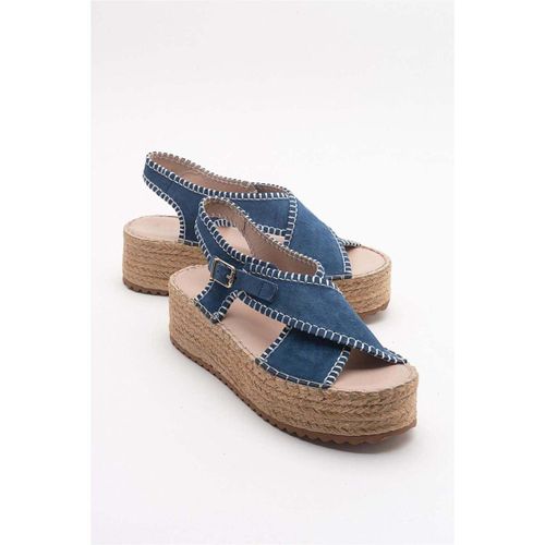 Sandales Bellezza - Navy Suede Leather Platform Sandal (Women) - Forever & Always Shoes - Modalova