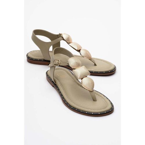 Sandales plates Giulia - Green Leather Flat Sandal (Women) - Forever & Always Shoes - Modalova