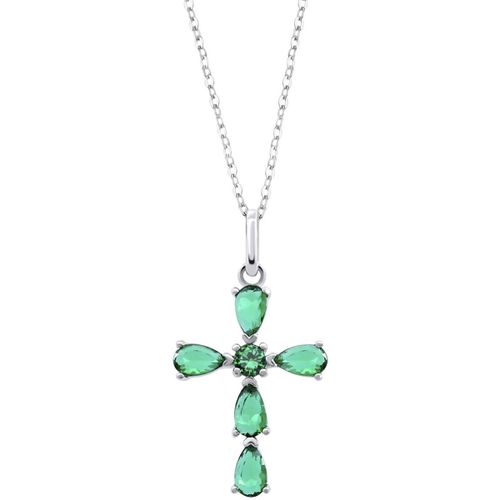 Collier Collier Silver argent croix verte - Lotus - Modalova