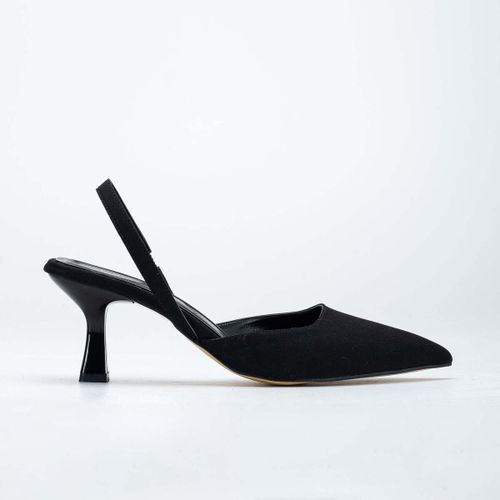 Chaussures escarpins Rae - Black Suede Slingback Kitten Heels - Forever & Always Shoes - Modalova