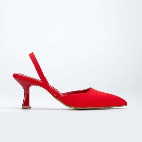 Chaussures escarpins Rae - Red Slingback Kitten Heels - Forever & Always Shoes - Modalova