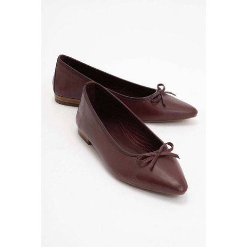 Chaussures escarpins Ruby - Burgundy Brown Pointed Toe Leather Flats - Forever & Always Shoes - Modalova