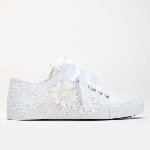 Baskets basses Peyton - White Low Wedding Sneakers - Forever & Always Shoes - Modalova