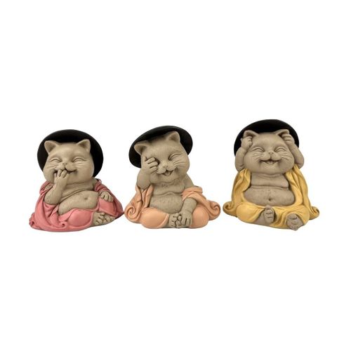 Statuettes et figurines Le Chat Bouddha Ne Voit Pas, N'Entend Pas Et Ne Parle Pas - Signes Grimalt - Modalova
