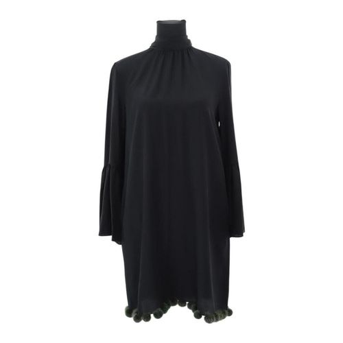 Robe courte Robe en soie noire - Vintage - Modalova