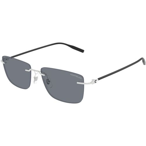 Lunettes de soleil MB0429S Lunettes de soleil, Argent/Gris, 56 mm - Montblanc - Modalova