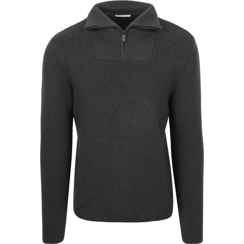 Pull Half Zip Pullover Merino Anthracite - Knowledge Cotton Apparel - Modalova
