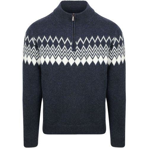 Pull Avery Nordic Pull Demi-Zip Mix Laine Bleu Foncé - Suitable - Modalova