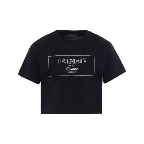T-shirt T-SHIRT COUTURE CROPPED Art. BX8A21Z3186 - Balmain - Modalova