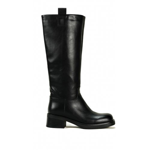 Bottes Bottes cavalière talon plate, Noire - Vera Collection - Modalova