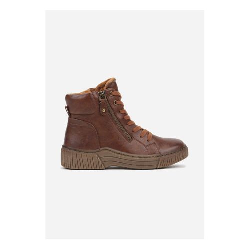 Bottines Bottines plates à lacets style sneaker, Marron - Vera Collection - Modalova