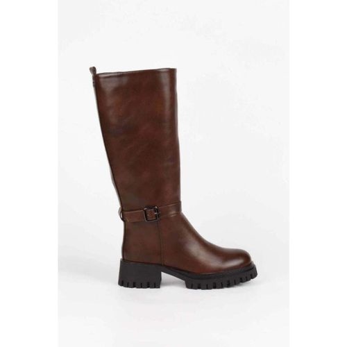 Bottes plates Bottes Marron à semelle crantée - Vera Collection - Modalova