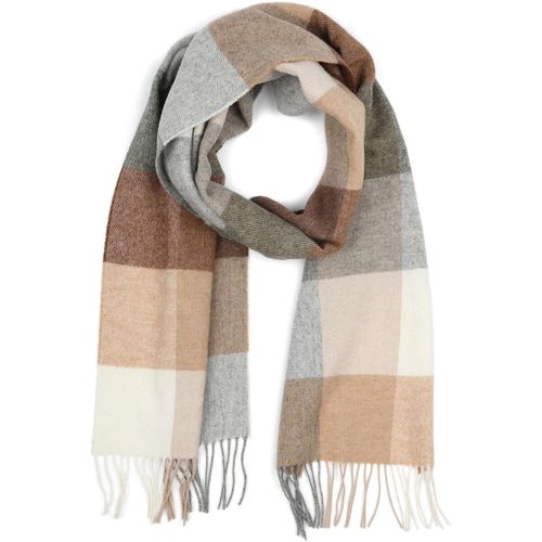 Echarpe Écharpe Laine Marron Gris Beige - Profuomo - Modalova