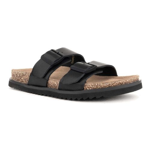 Sandales plates black casual open slippers - Sergio Moretti - Modalova