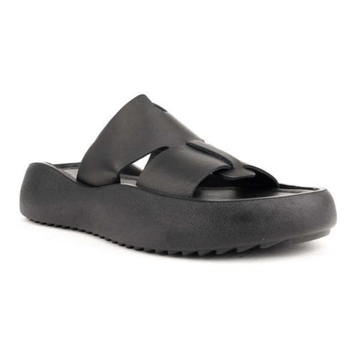 Sandales compensées black casual open slippers - Sergio Moretti - Modalova