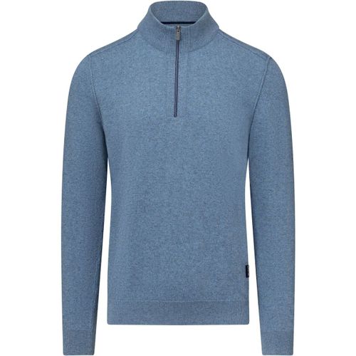 Sweatshirts Pull Half Zip Wool Blend Bleu Mélanger - State Of Art - Modalova