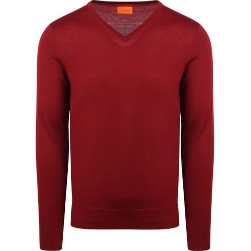 Sweatshirts Merino Pullover V-Neck Rouge Foncé - Suitable - Modalova