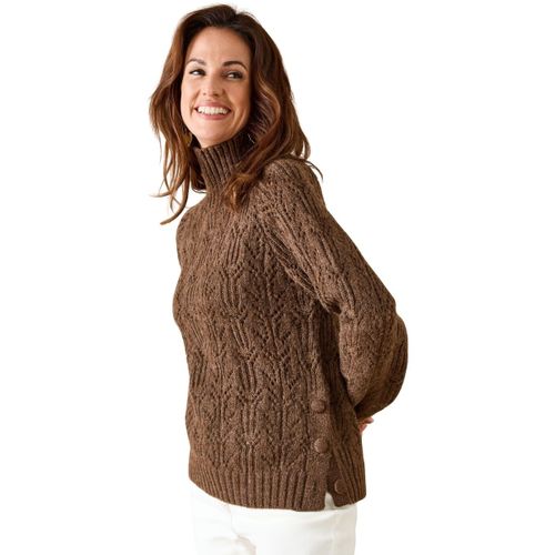Pull by - Pull col roulé maille fantaisie - Daxon - Modalova