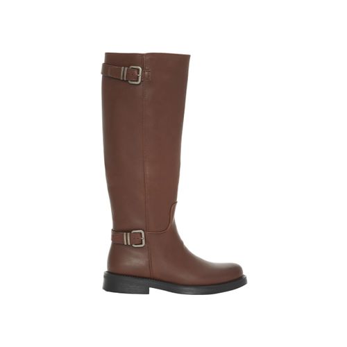 Bottes Bottes Marron cavalière à sangles, talon plat - Vera Collection - Modalova