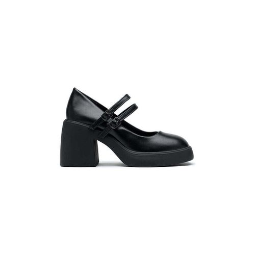 Ballerines Chaussures Babies à bride plateforme, Noir - Vera Collection - Modalova