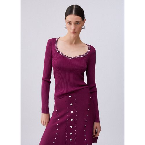 Pull Encolure en V avec clous - Liu Jo - Modalova