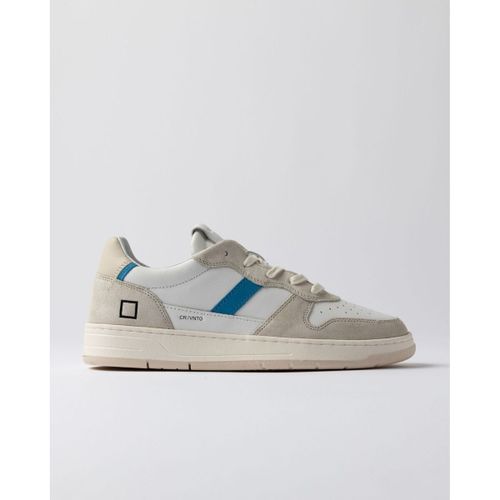 Baskets basses M421-C2-VC-WE COURT 2.0 VINTAGE CALF-WHITE/BLUETTE - D.A.T.E. - Modalova
