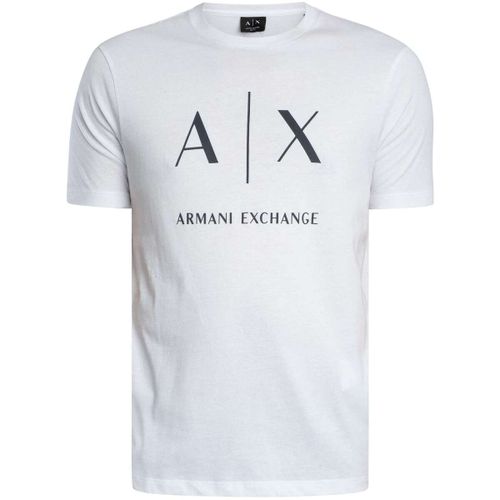 T-shirt T-shirt slim à grand logo - EAX - Modalova