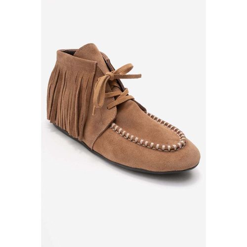 Bottines Raux - Cognac Suede Leather Ankle Boot (Women) - Forever & Always Shoes - Modalova