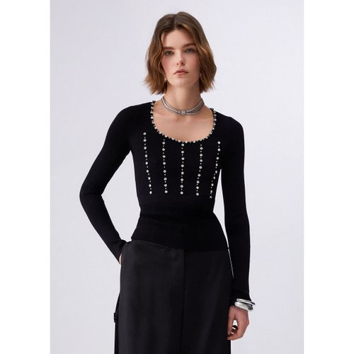 Pull Pull avec broderie de pierres - Liu Jo - Modalova
