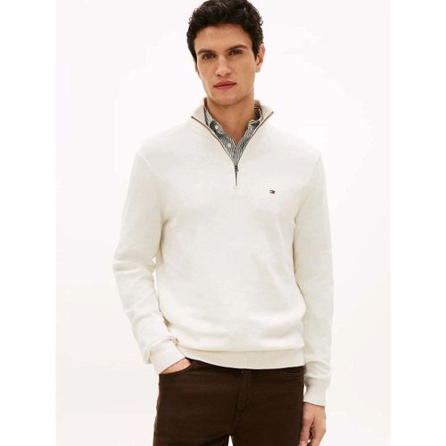 Sweatshirts Pull camionneur beige en coton - Tommy Hilfiger - Modalova