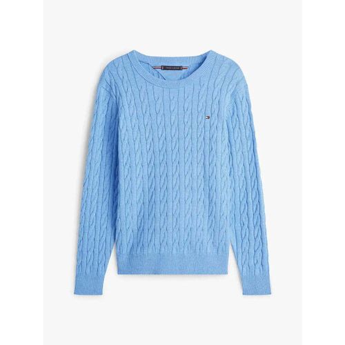 Pull Pull torsadé bleu en coton - Tommy Hilfiger - Modalova