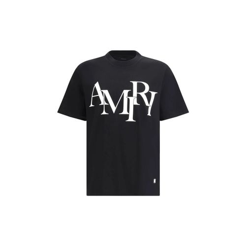 T-shirt STAGGERED LOGO TEE BLACK - Amiri - Modalova