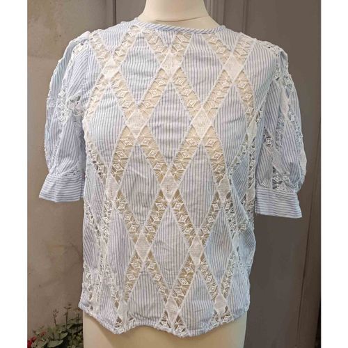 Blouses Blouse ajourée rayée bleu blanc taille M 36 38 - Sfera - Modalova