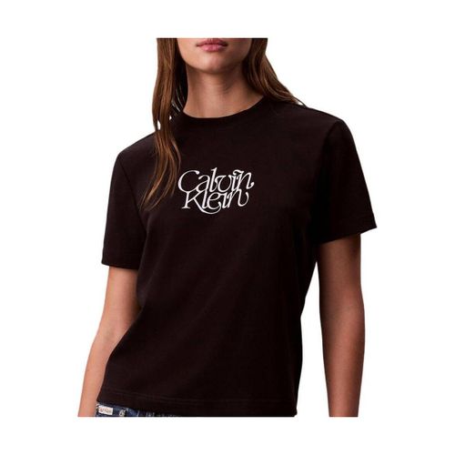 T-shirt Fitted Script - Calvin Klein Jeans - Modalova
