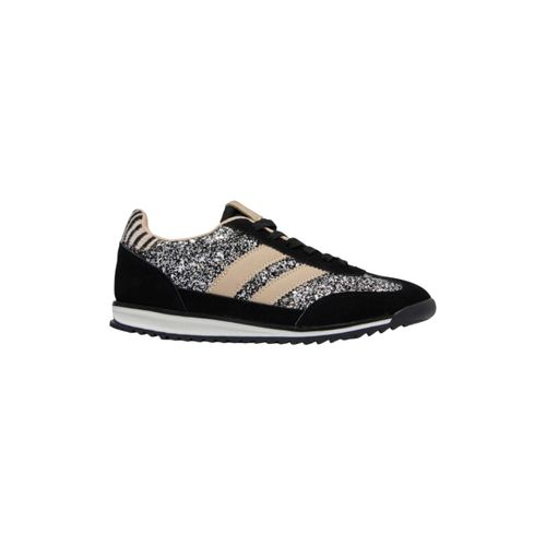 Baskets basses Basket noir avec doubles bandes, semelle contrastée - Vera Collection - Modalova