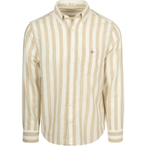 Chemise Chemise Coton Lin Rayée Beige - Gant - Modalova
