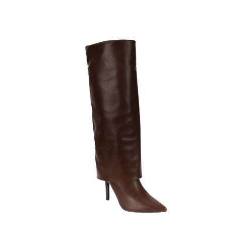 Cuissardes Bottes guêtres à talon aiguille et bout pointu, Marron - Vera Collection - Modalova