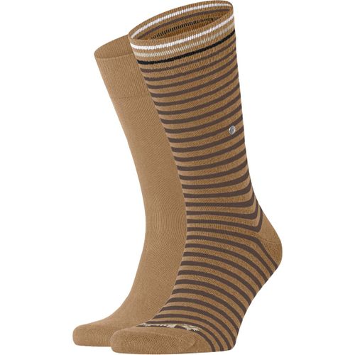Socquettes Everyday 2-Pack Rayures Beige - Burlington - Modalova