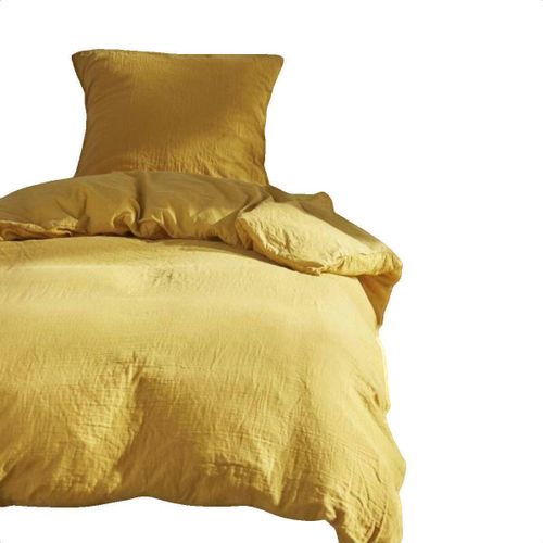 Parures de lit Parure de lit en gaze de coton ocre - Today - Modalova