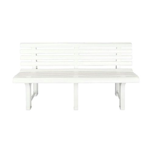 Salons de jardin Banc de jardin Plastique Blanc 145,5 cm - VidaXL - Modalova
