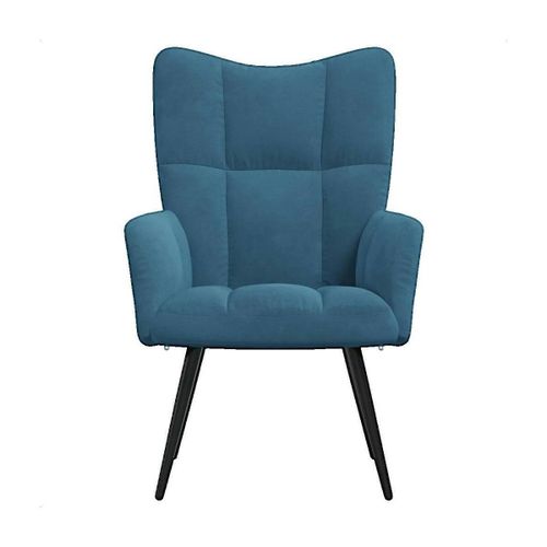 Fauteuils Fauteuil Chaise de relaxation Bleu Velours - VidaXL - Modalova