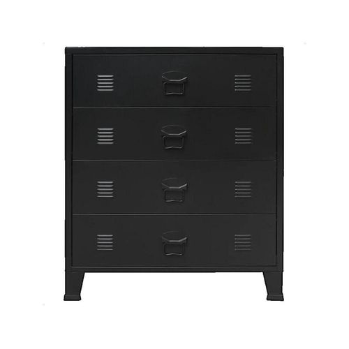 Commodes Commode Métal Style Industriel 78x40x93 cm Noir - VidaXL - Modalova